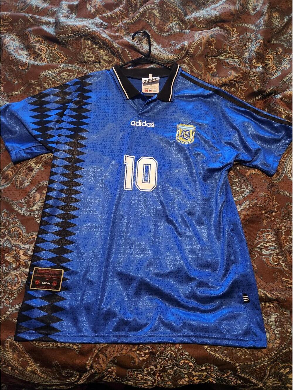 Argentina 1994/1997 Maradona Away Soccer Jersey Size XL